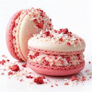 Erdbeer-Bounty Macaron von Happy Macarons and Cookies