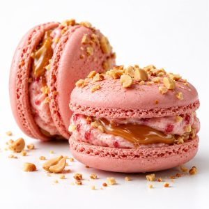 Erdbeer-NUTS mit Salzkaramell Macaron von Happy Macarons and Cookies