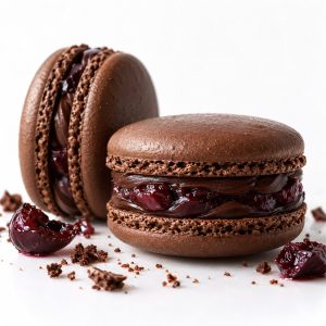 Kirsche-Schokolade Macaron von Happy Macarons and Cookies