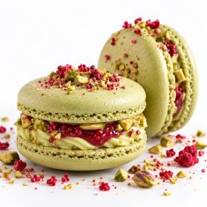 Pistazie-Himbeere Macaron von Happy Macarons and Cookies
