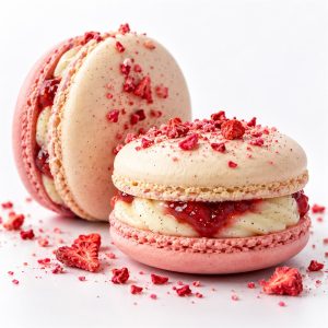 Vanille-Erdbeere Macaron von Happy Macarons and Cookies