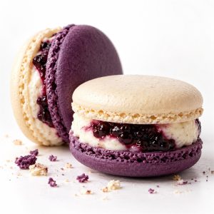 Vanille-Plombir mit Brombeere Macaron von Happy Macarons and Cookies