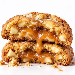 Salted Caramel Cookie mit Toffee-Karamellkern und Meersalz von Happy Cookies