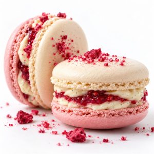 Vanille-Himbeere Macaron von Happy Macarons and Cookies